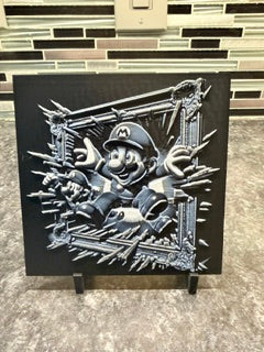 Artistic Rendering of Mario and Luigi (Hueforge) Plaque