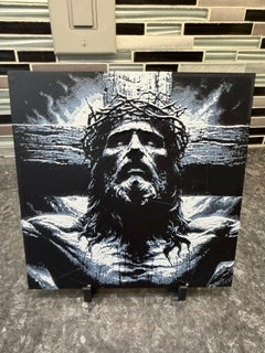 Artistic Rendering of Jesus Christ on the cross Hueforge