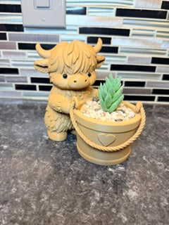 Highland Cow Pot buddy