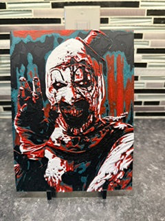 Artistic Rendering of Art the Clown (Hueforge) Plaque