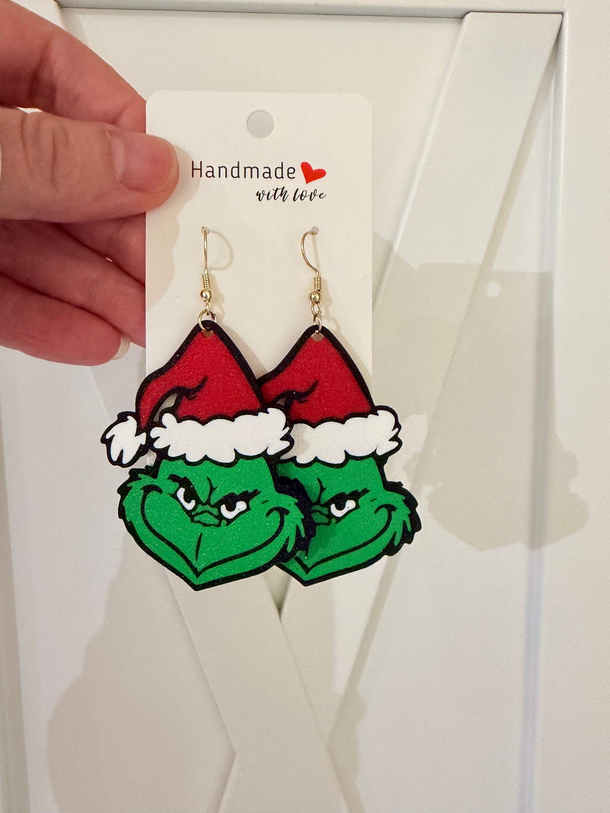 Grinch Earrings in Gold