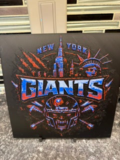 Artistic Rendering of New York Football Giants Statue of Liberty (Hueforge) Plaque
