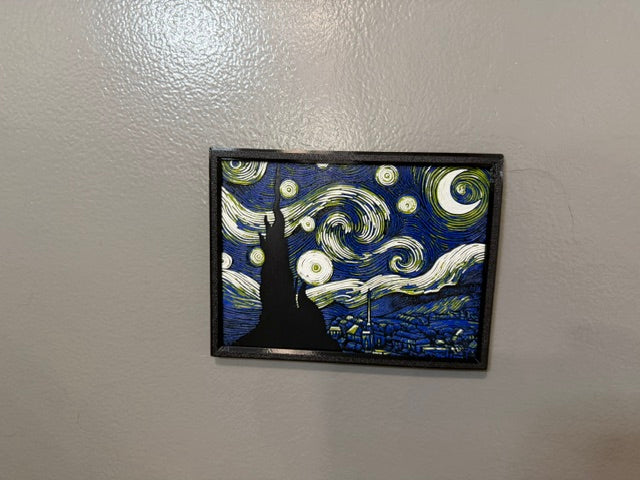 Artistic rendition of "Starry Night"