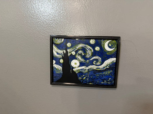 Artistic rendition of "Starry Night"