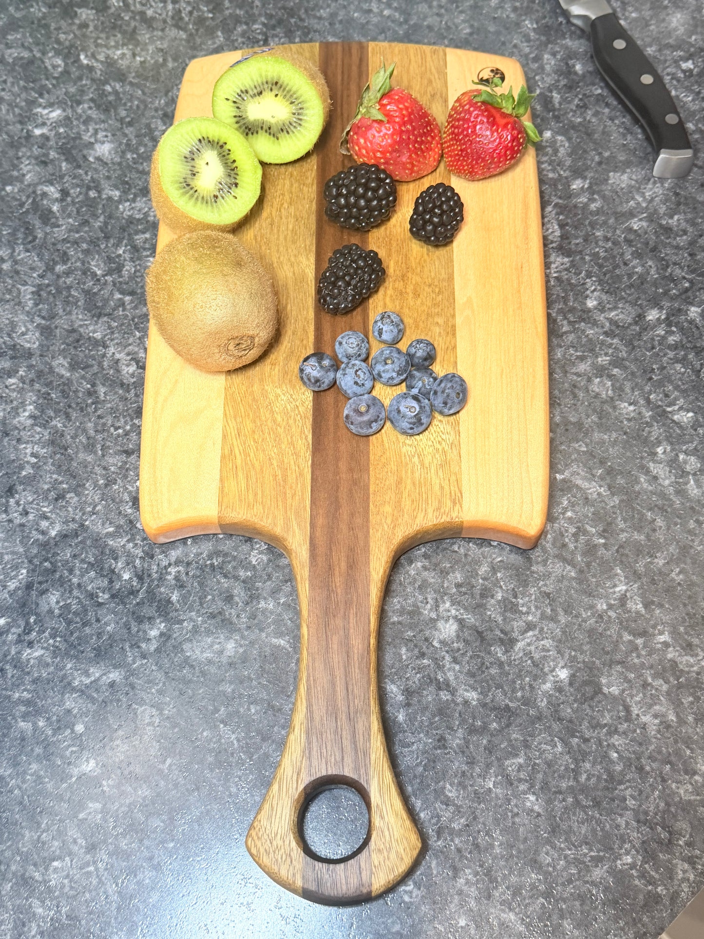 Custom Cutting Board (Black Limmba Maple and Walnut)