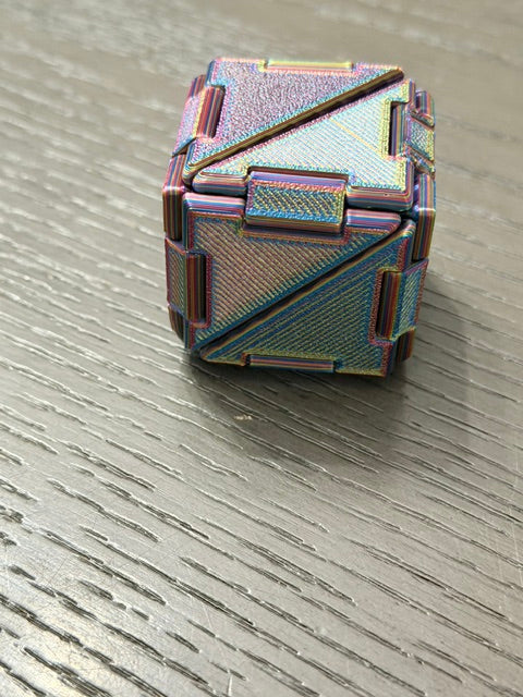 Multi-colored fidget cube
