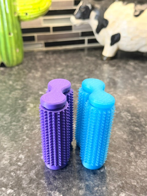 Dual spikey, rolling, sensory fidgets