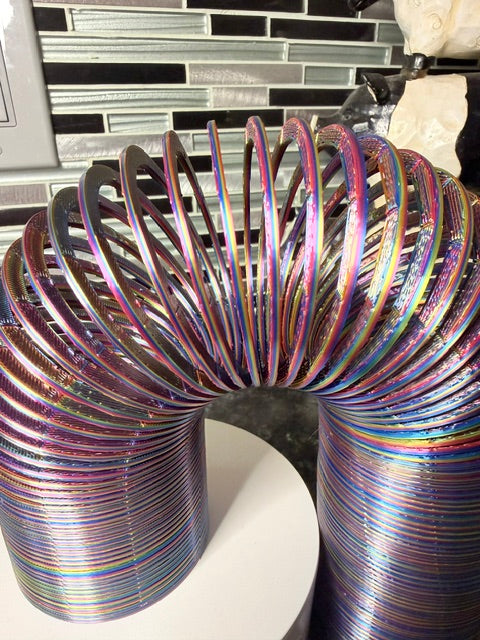 Multi-colored jumbo slinky