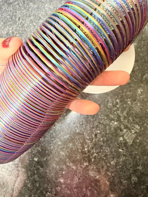 Multi-colored jumbo slinky