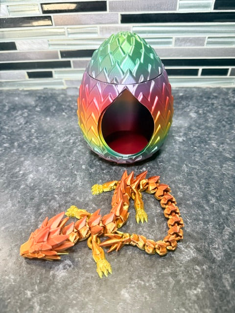 Dragon egg with rotating inner wall and a beautiful spike dragon inside