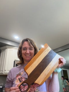 Custom Cutting or Charcuterie board ( Maple, Walnut, and Osage Orange )