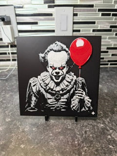 Artistic Rendering of Pennywise (Hueforge) Plaque