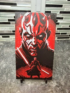 Artistic Rendering of Darth Maul (Hueforge) Plaque