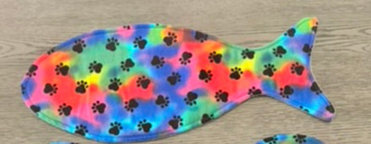 Cat Bowl Rainbow with Black Paws