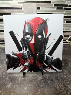 Artistic Rendering of Deadpool (Hueforge) Plaque