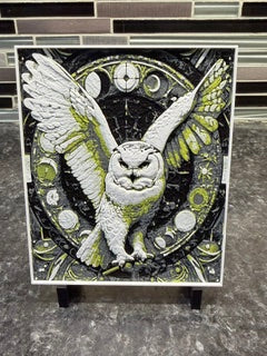 Artistic Rendering of Harry Potter's Hedwig (Hueforge) Plaque