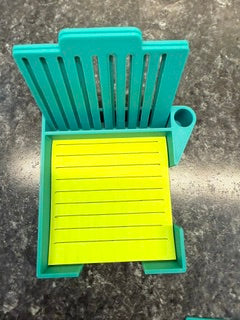 Sticky Note and Pen holder with Stencils