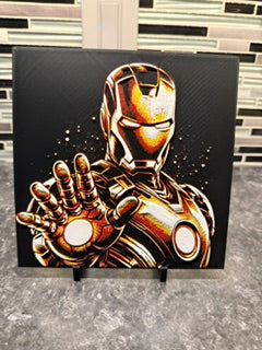 Artistic Rendering of Iron Man Hueforge