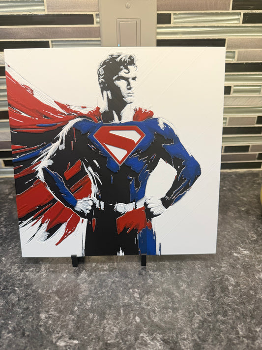 Artistic Rendering of Superman(Hueforge) Plaque