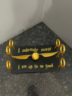 Harry Potter themed wand holder and Snitch