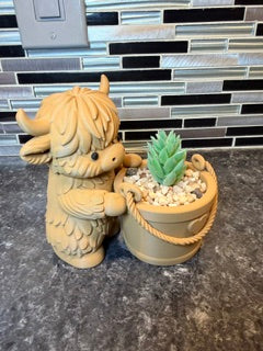 Highland Cow Pot buddy