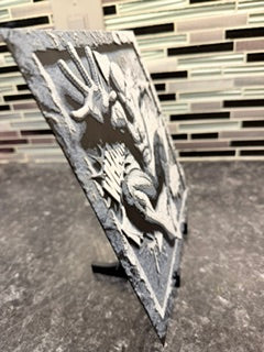 Artistic Rendering of Spiderman in "Slate" (Hueforge) Plaque