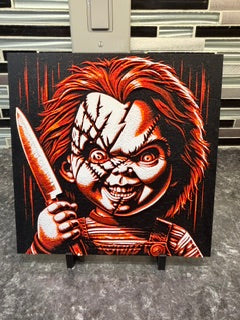 Artistic Rendering of Chucky (Hueforge) Plaque