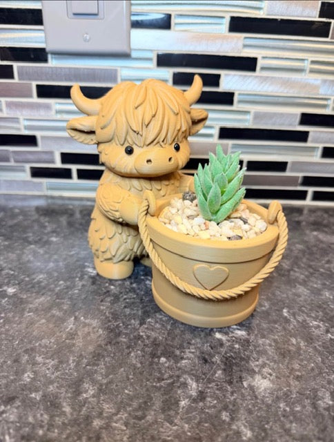 Highland Cow Planter