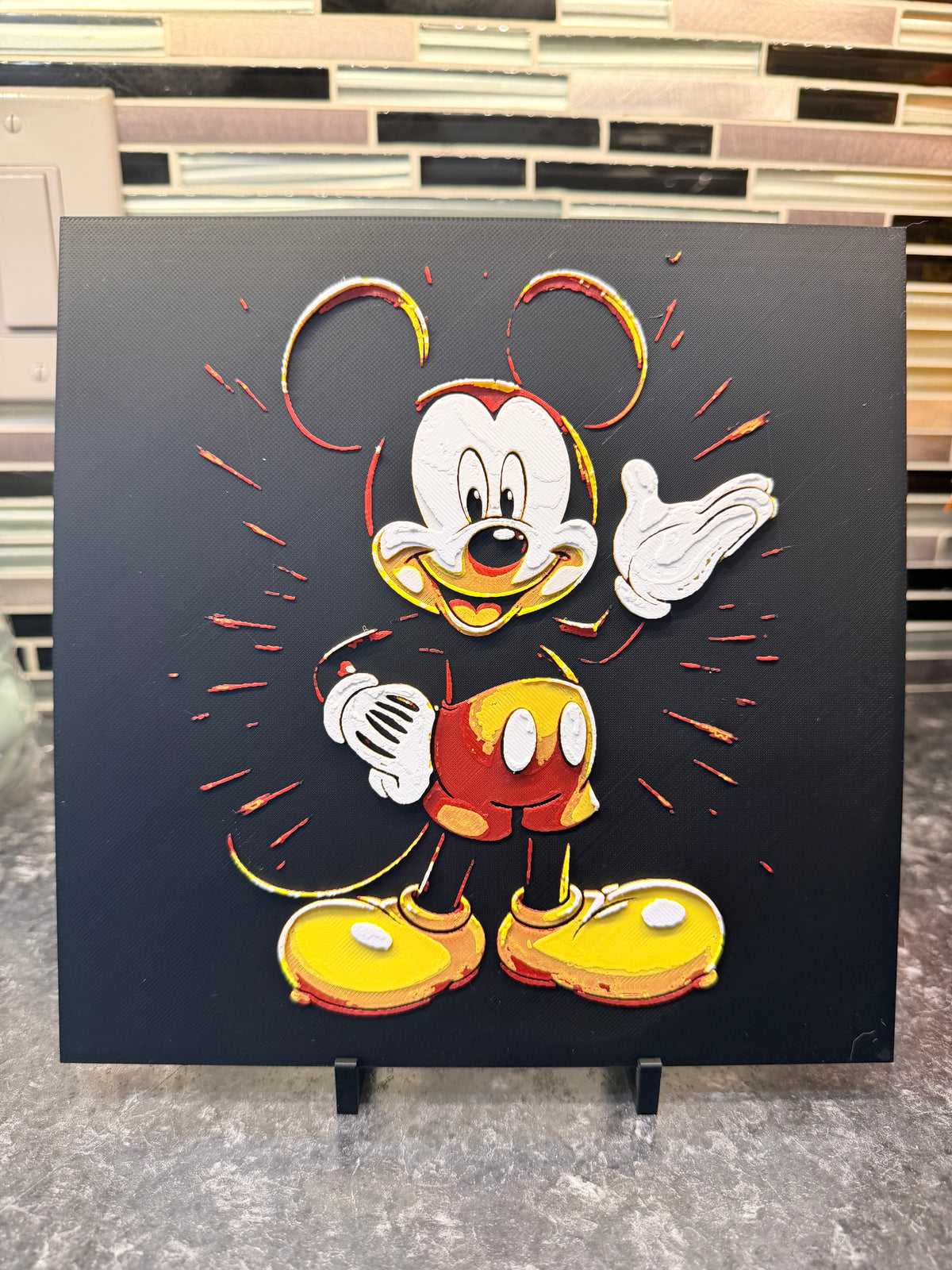 Artistic Rendering of Mickey (Hueforge) Plaque
