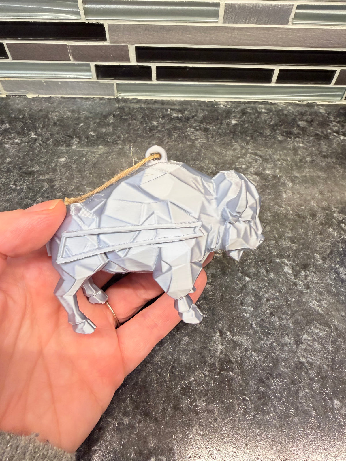 Buffalo Bills Standing Buffalo Geometric Ornament
