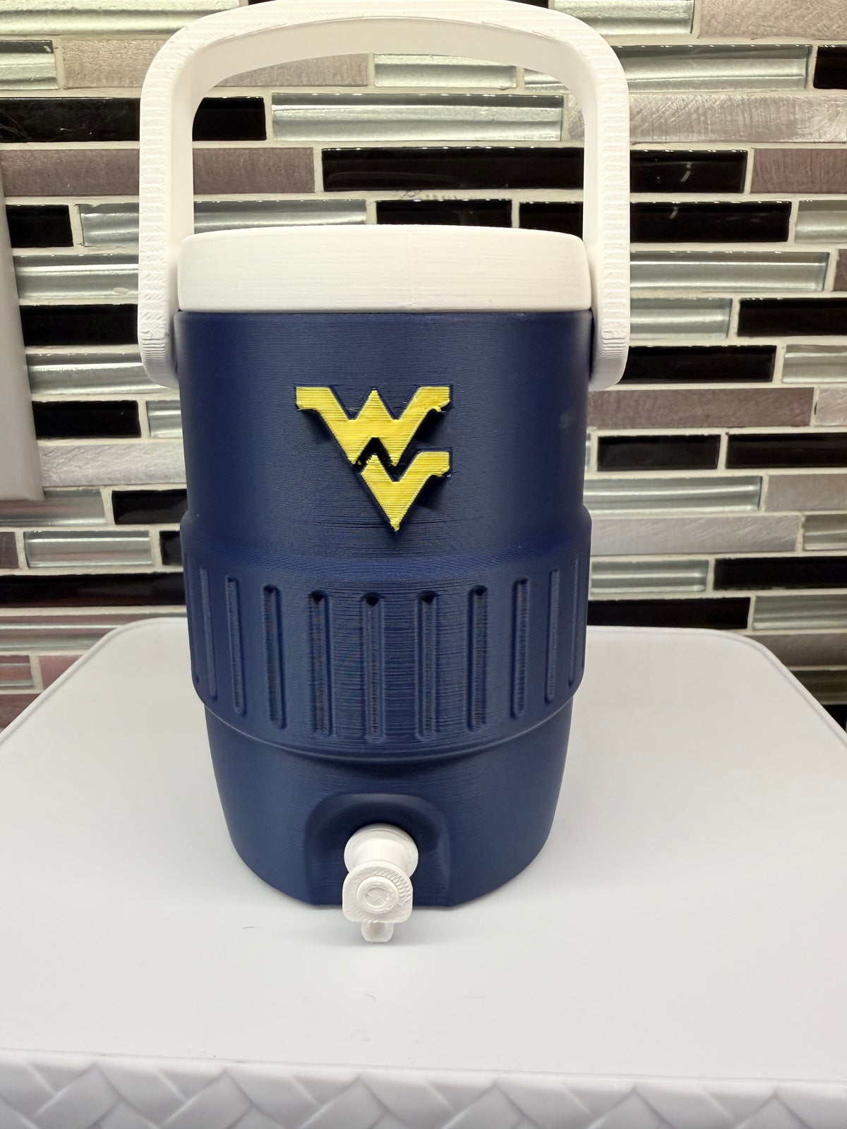 "West Virginia Mountaineers" Water Cooler Shaped 12 oz Can Koozy*