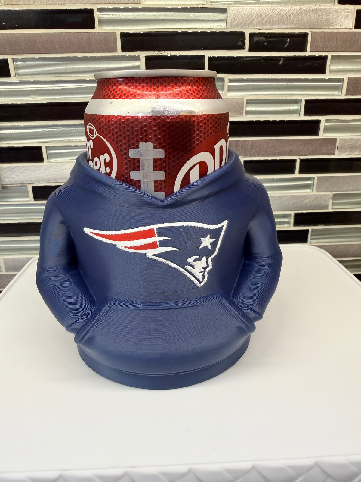 "New England Patriots" Hoodie 12 oz Can Koozy