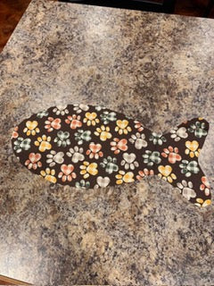 Cat Bowl Mat Paw Prints
